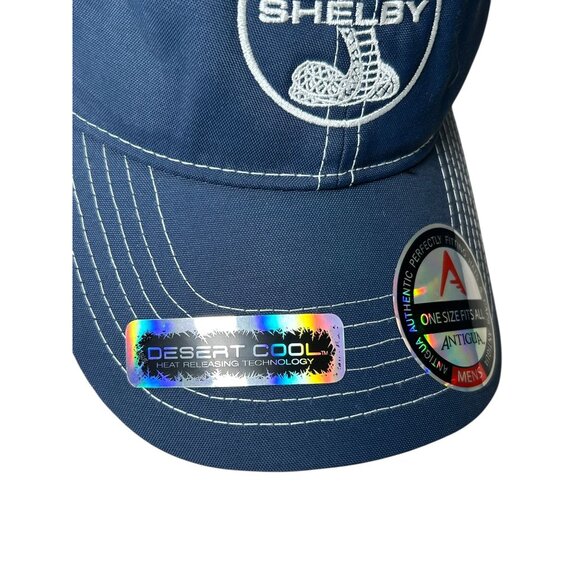 NEW Shelby Antigua Cap Hat Desert Cooling OS Blue White Cobra Performance - Picture 6 of 11